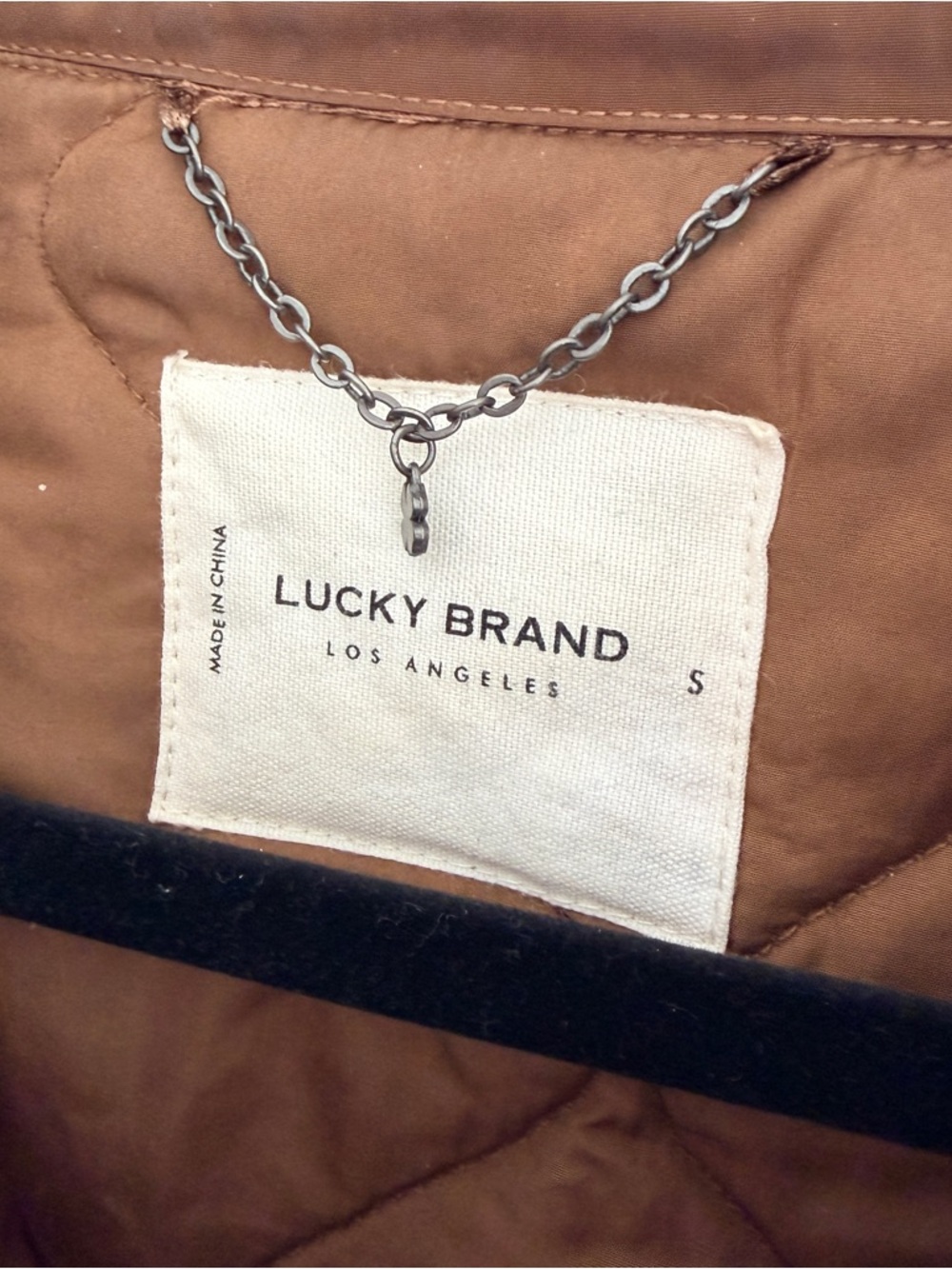 Lucky Brand Quilted Puffer Jacket with White Sherpa Collar - Picture 4 of 7